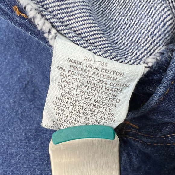 VINTAGE |•SADDLE KING•| Dark Wash Straight Leg Vintage Blue Jeans - Picture 11 of 14